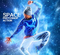 极品PS动作－宇宙星云(含PDF图文教程)：Space Photoshop Action
